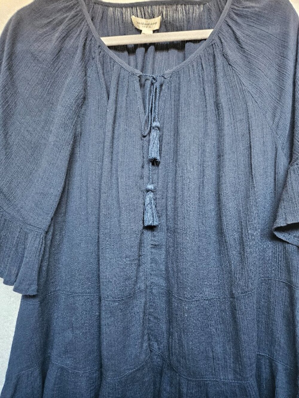 Beach Lunch Lounge Navy Blue Top Large